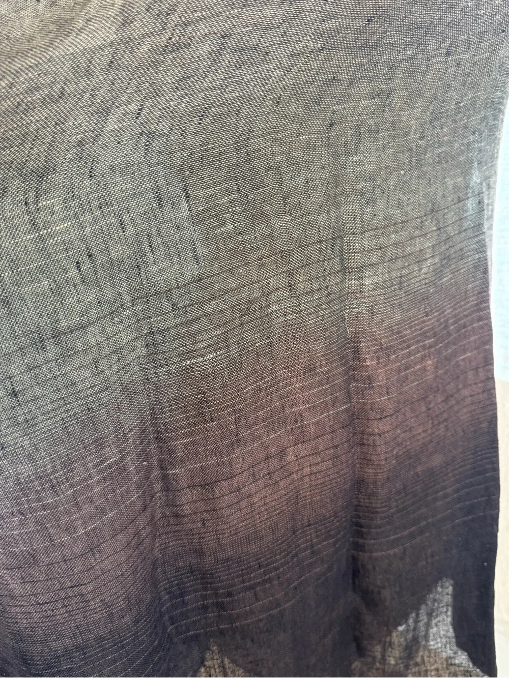 FLAX sheer linen ombre dress/ layer - Picture 9 of 9